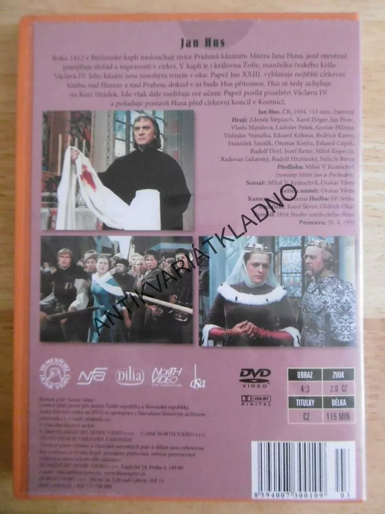 JAN HUS, OTAKAR VÁVRA, DVD FILM 