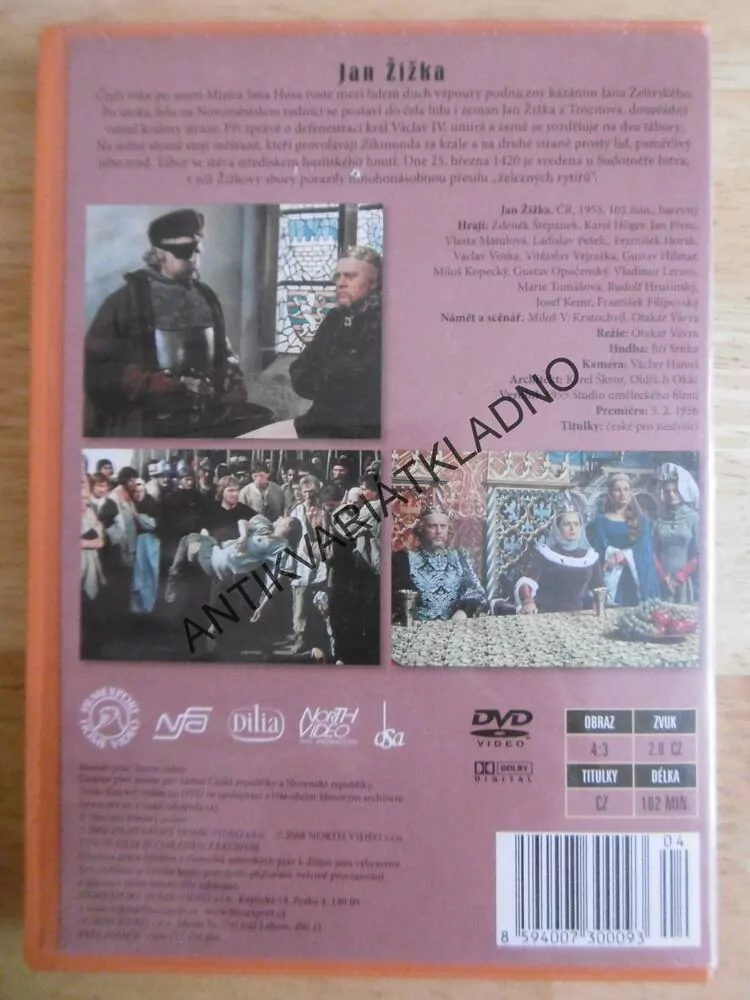 JAN ŽIŽKA, DVD FILM