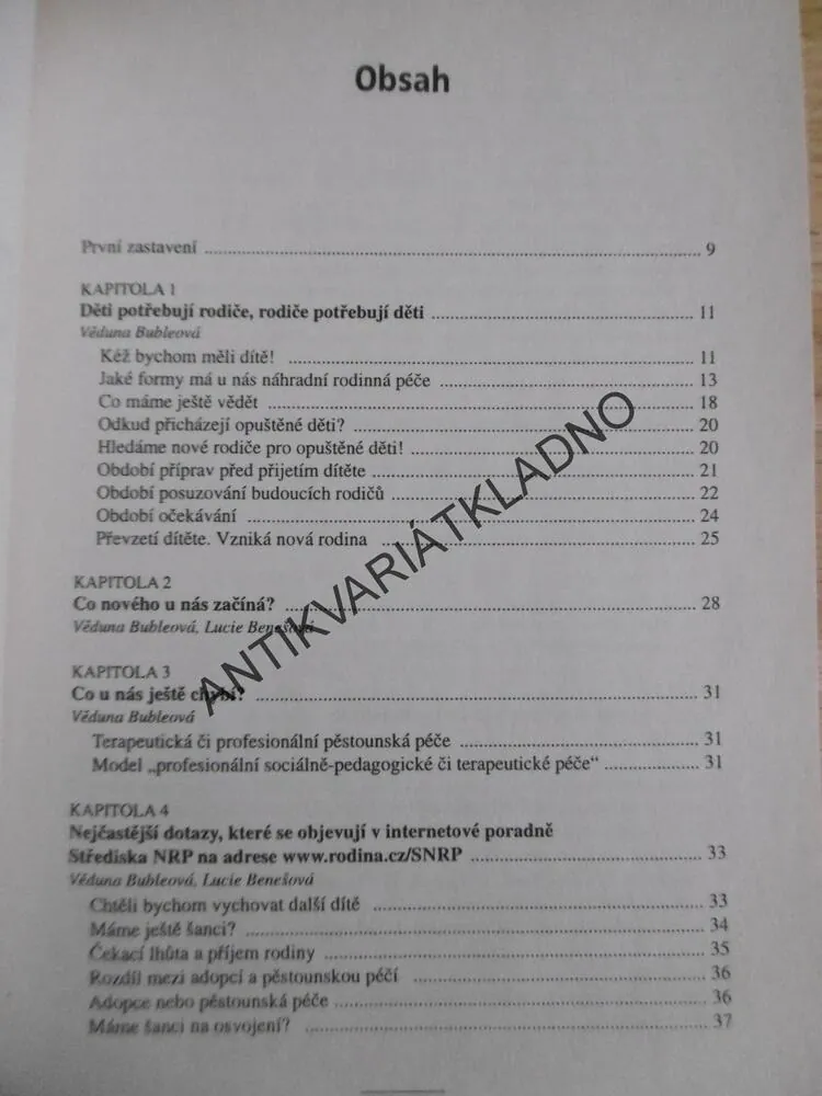 OSVOJENÍ A PĚSTOUNSKÁ PÉČE, ZDENĚK MATĚJČEK, **an