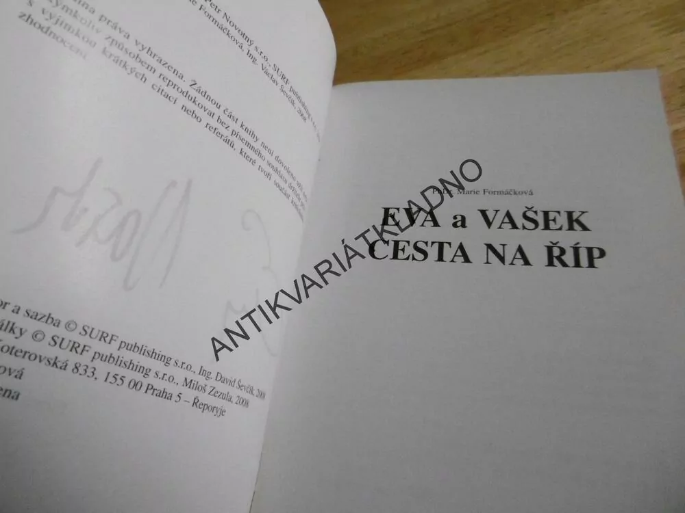 CESTA NA ŘÍP, EVA A VAŠEK- AUTOGRAM, 2008