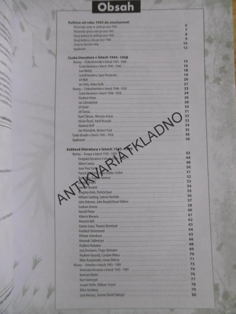 LITERATURA PRO 4. ROČNÍK STŘEDNÍCH ŠKOL, PRACOVNÍ SEŠIT, DIDAKTIS