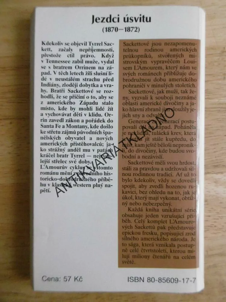 JEZDCI ÚSVITU, LOUIS L´AMOUR, **an