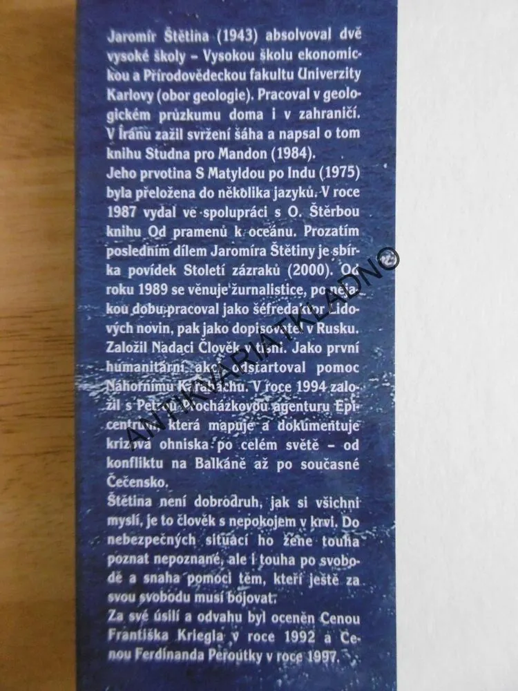 S MATYLDOU PO INDU, OD MATYLDY K RAFTU, JAROMÍR ŠTĚTINA, **an