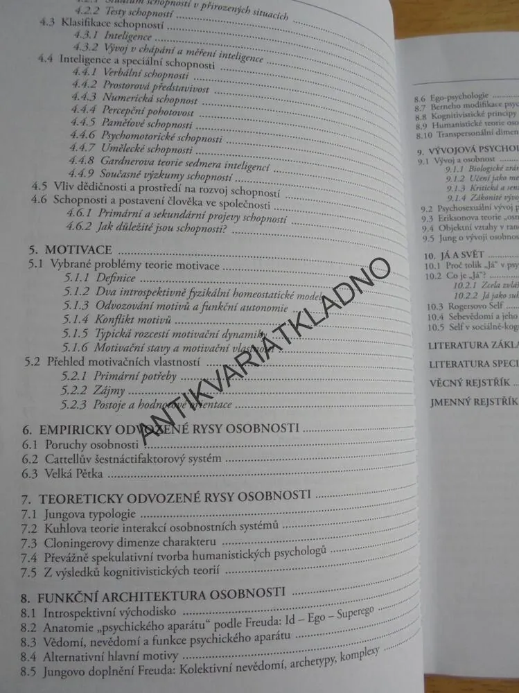 PSYCHOLOGIE OSOBNOSTI, OBOR V POHYBU, ŘÍČAN