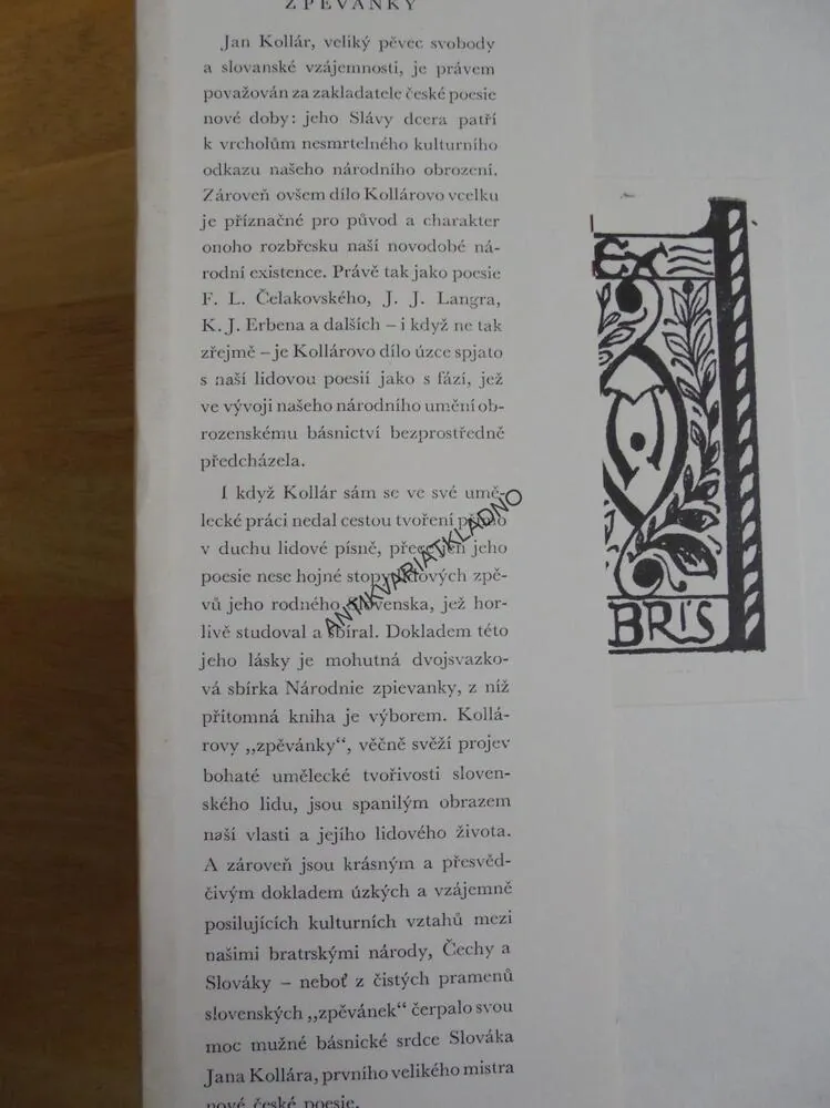 ZPĚVÁNKY, JAN KOLLÁR, POEZIE, HISTORIE, DĚJINY