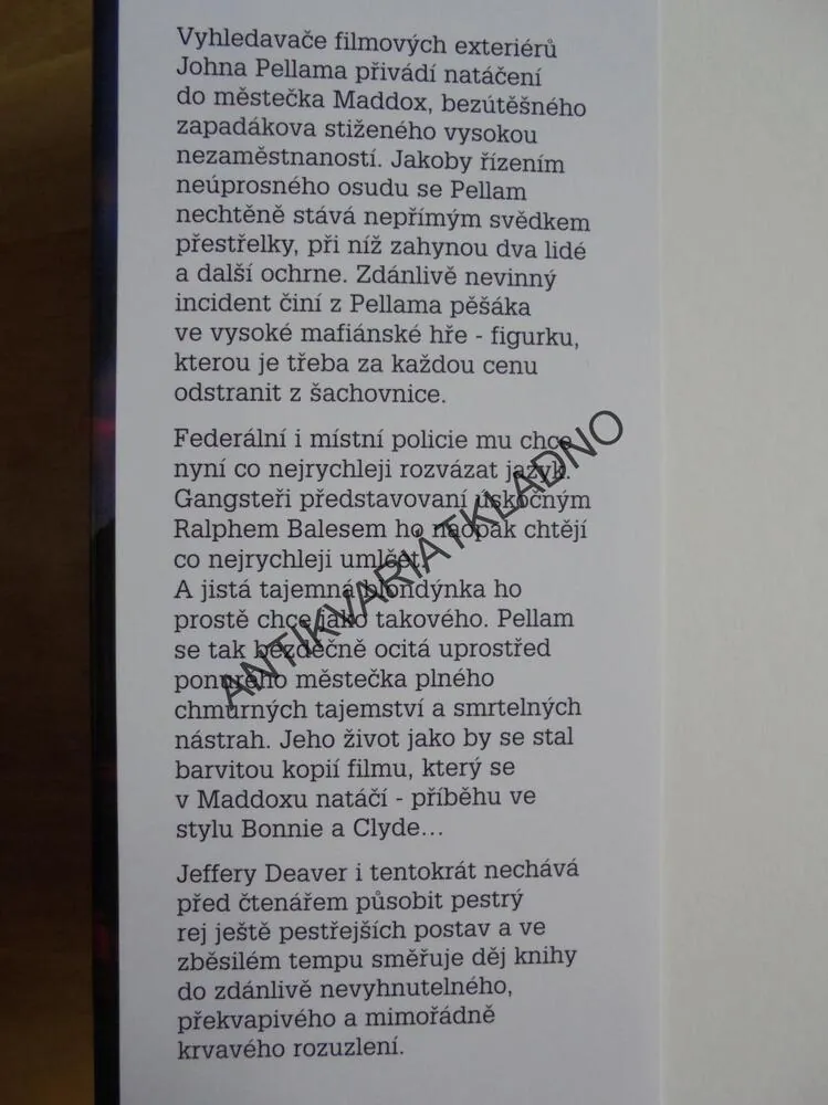 KRVAVÁ ŘEKA, JEFFERY DEAVER,