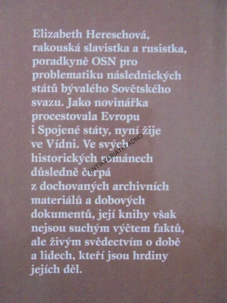 ALEXANDRA, TRAGÉDIE CAREVNY,RUSKO, E. HERESCHOVÁ, **an