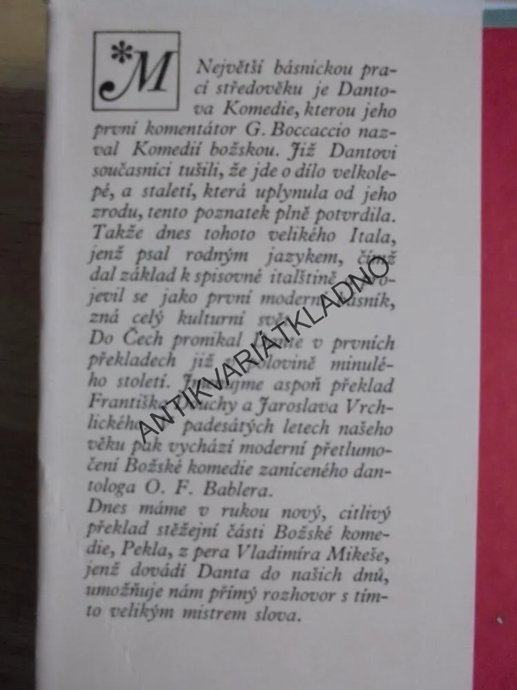 PEKLO, DANTE ALIGHIERI, ZDENĚK MÉZL