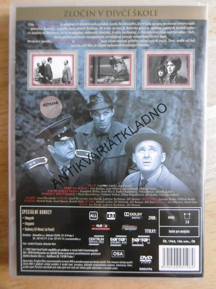 ZLOČIN V DÍVČÍ ŠKOLE, DVD FILM  ČR