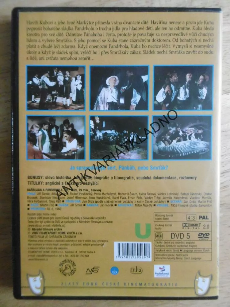 DAŘBUJÁN A PANDRHOLA, DVD FILM