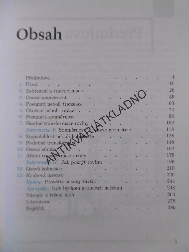 DESET 10 GEOMETRICKÝCH TRANSFORMACÍ, FRANTIŠEK KUŘINA