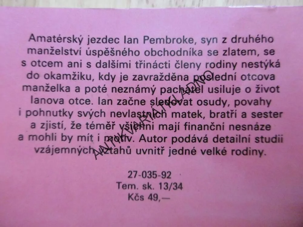 HORKÉ PENÍZE, DICK FRANCIS, **an