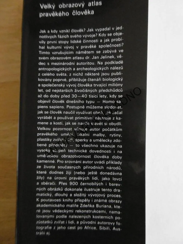 VELKÝ OBRAZOVÝ ATLAS PRAVĚKÉHO ČLOVĚKA, JAN JELÍNEK