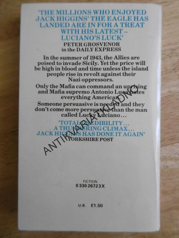 LUCIANO´S LUCK, JACK HIGGINS, ANGLICKY, **an