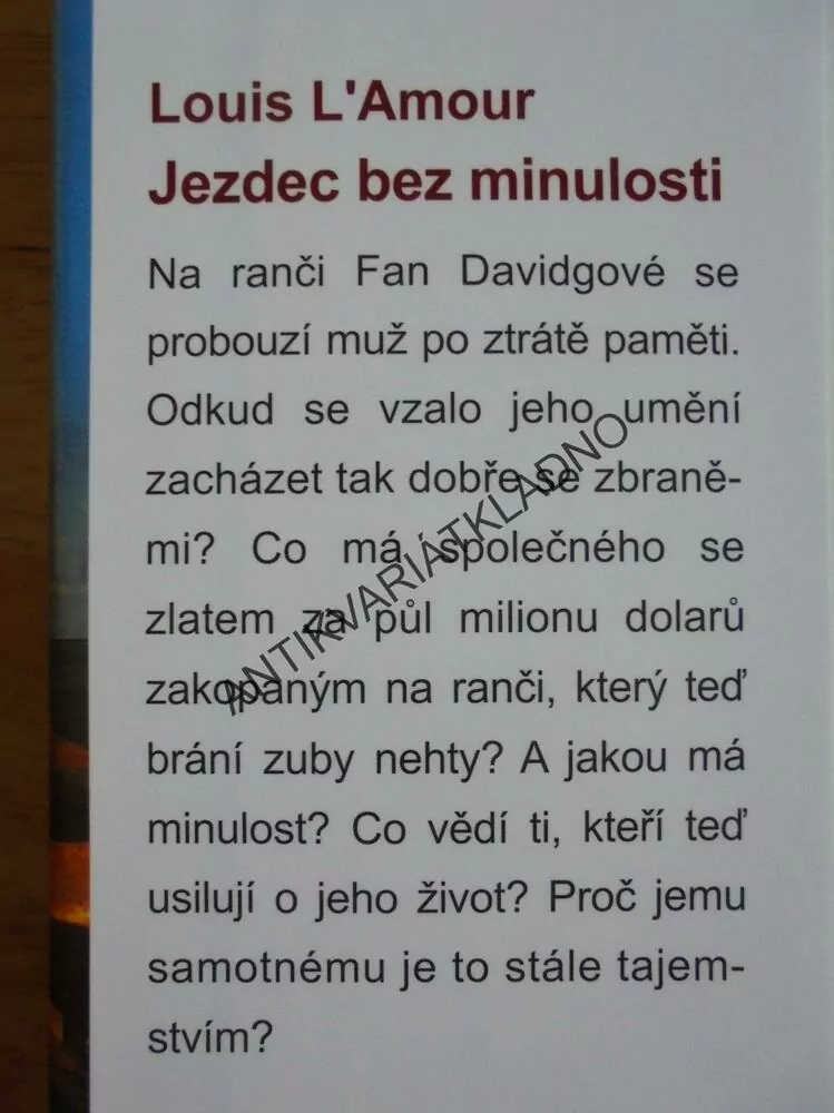 JEZDEC BEZ MINULOSTI, LOUIS L´AMOUR,