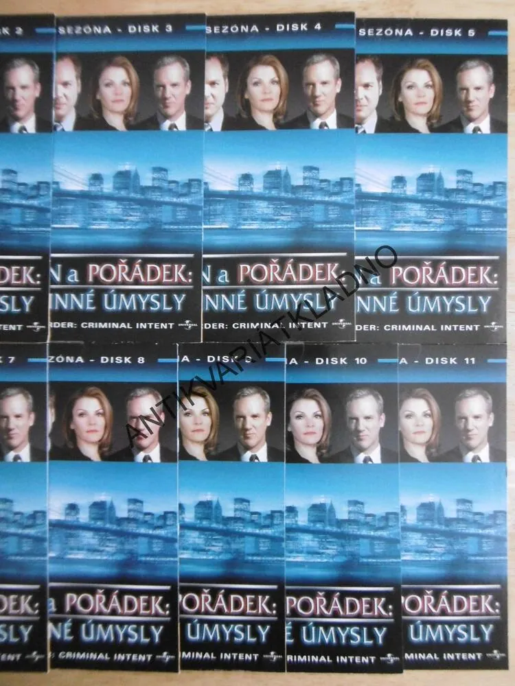 ZÁKON A POŘÁDEK: ZLOČINNÉ ÚMYSLY, 1-11 KS DVD FILM SERIÁL