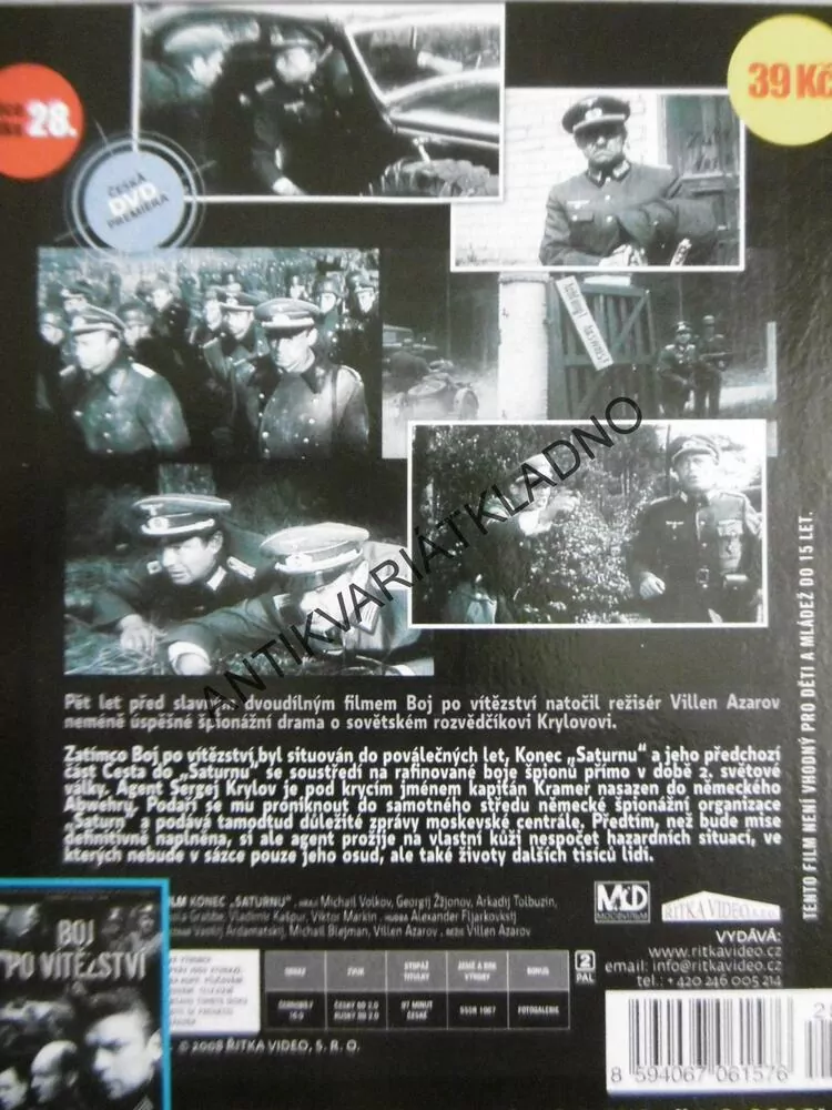 CESTA DO SATURNU, KONEC SATURNU, DVD FILM