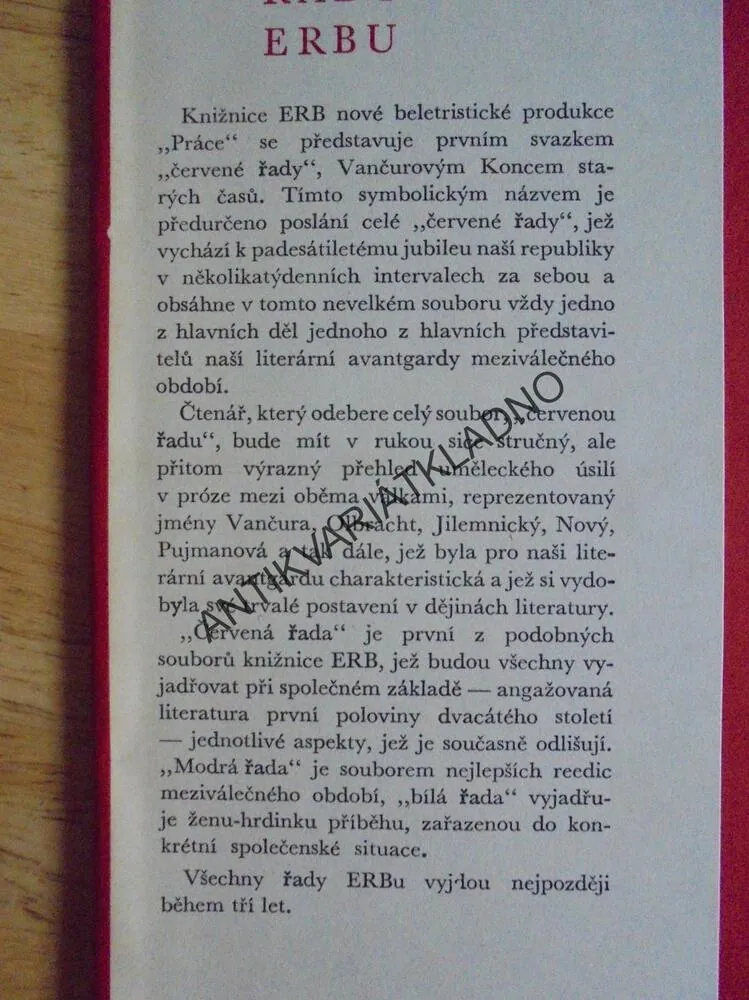 KONEC STARÝCH ČASŮ, VLADISLAV VANČURA,