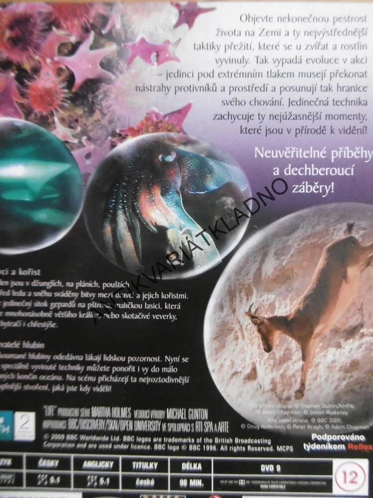 ŽIVOT- LOVCI A KOŘIST, OBYVATELÉ HLUBIN, DVD FILM DOKUMENT