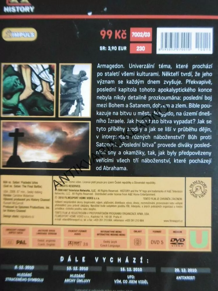 BŮH VS SATAN, POSLEDNÍ BITVA, DVD FILM DOKUMENT