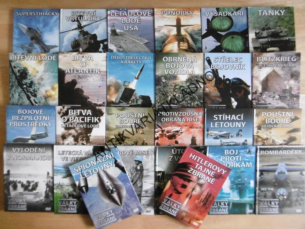 VÁLKY A ZBRANĚ 1-26. VE STOJANU, DOKUMENT DVD FILM ČASOPIS