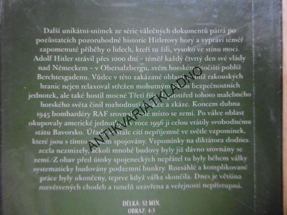 PRŮZKUM HITLEROVY HORY, DVD FILM