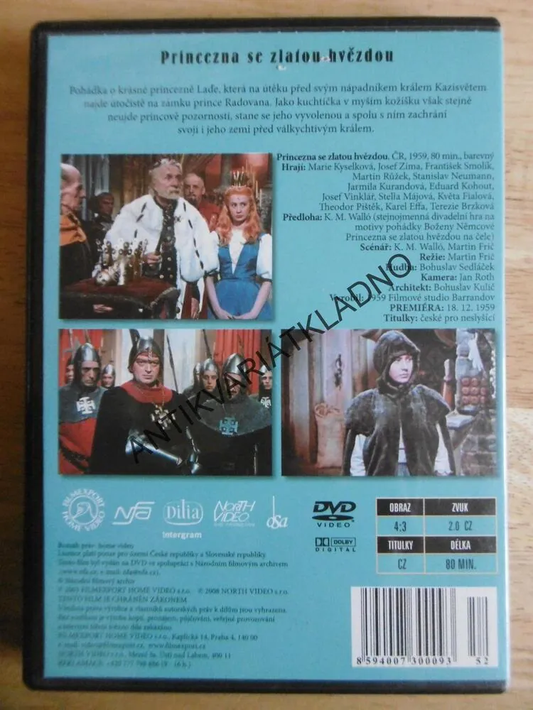PRINCEZNA SE ZLATOU HVĚZDOU, DVD FILM 