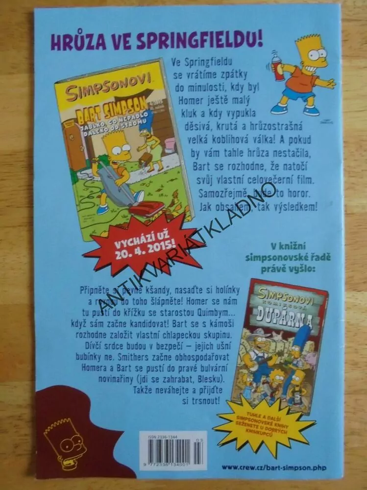 BART SIMPSON, SIMPSONOVI, 3/2015, MALÝ ĎÁBLÍK