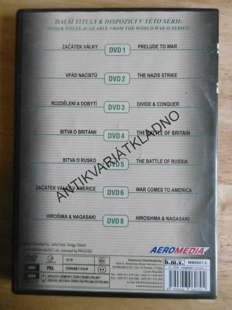 DRUHÁ SVĚTOVÁ VÁLKA 7. ZUŘIVOST BOJŮ V TICHOMOŘÍ, DVD FILM DOKUMENT