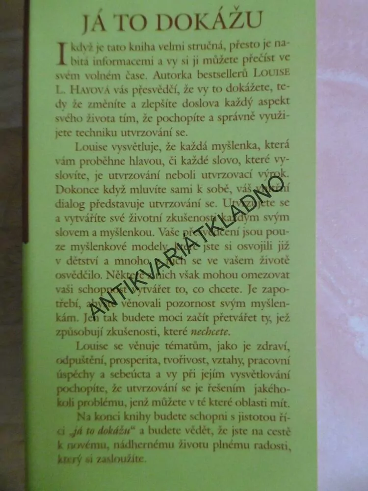 JÁ TO DOKÁŽU, LOUISE L.HAY,