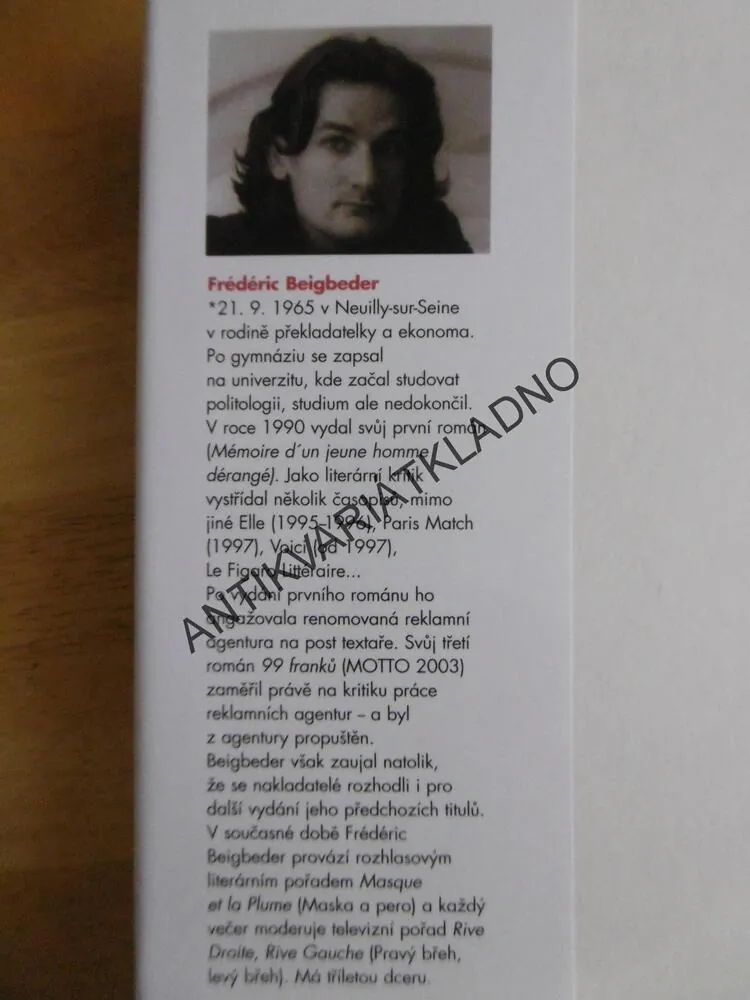 LÁSKA TRVÁ TŘI ROKY, FRÉDERIC BEIGBEDER, **an