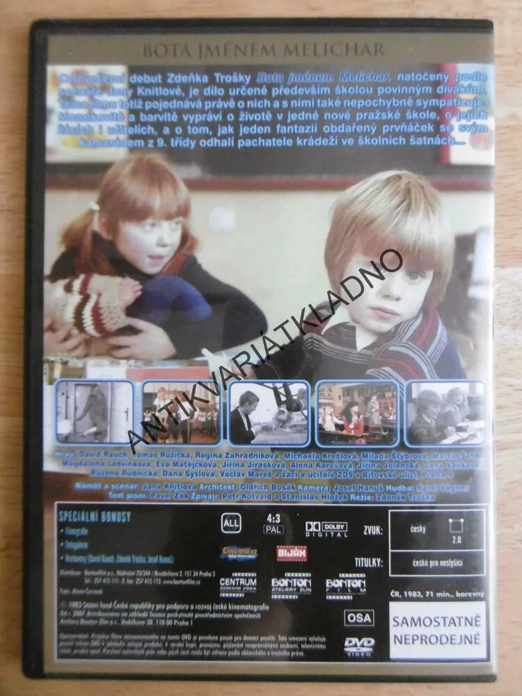 BOTA JMÉNEM MELICHAR, DVD FILM  ČR