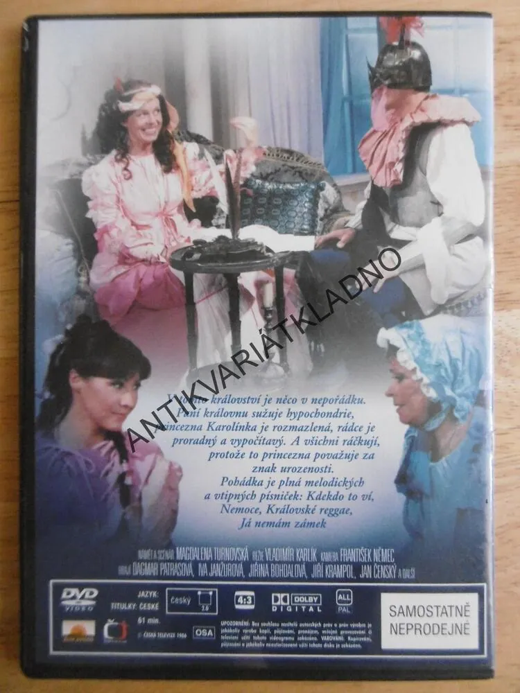 O PRINCEZNĚ, KTERÁ RÁČKOVALA, DVD FILM POHÁDKA