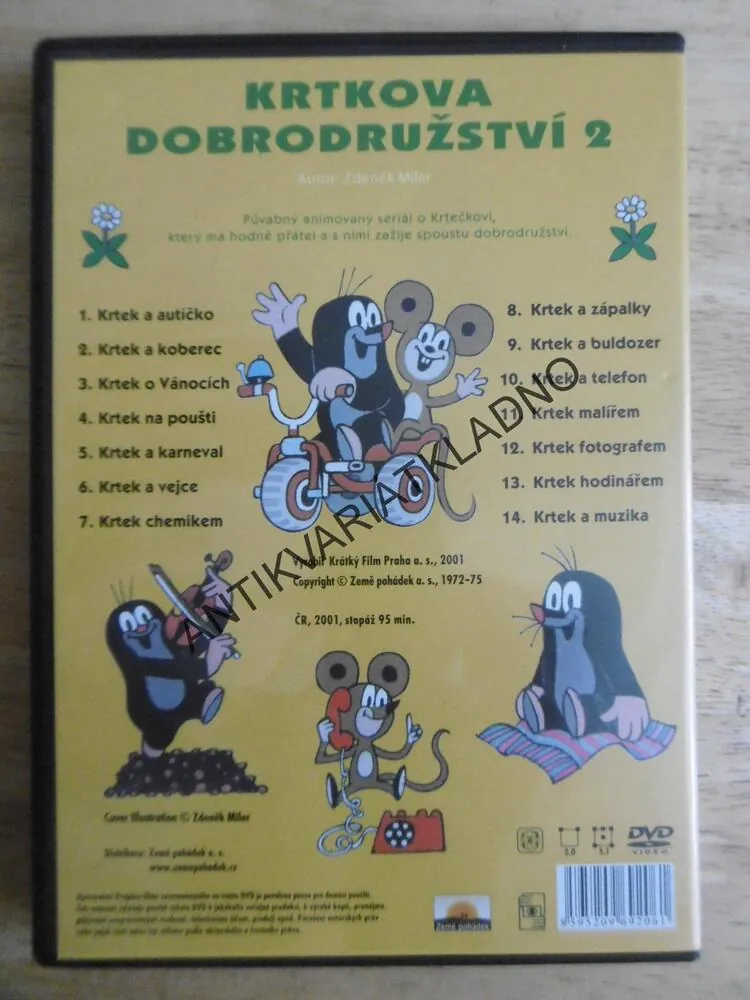 KRTEK- KRTKOVA DOBRODRUŽSTVÍ 2., DVD FILM POHÁDKA
