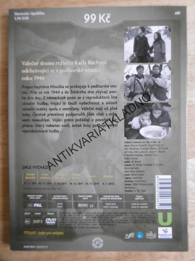 TENKRÁT O VÁNOCÍCH, DVD FILM