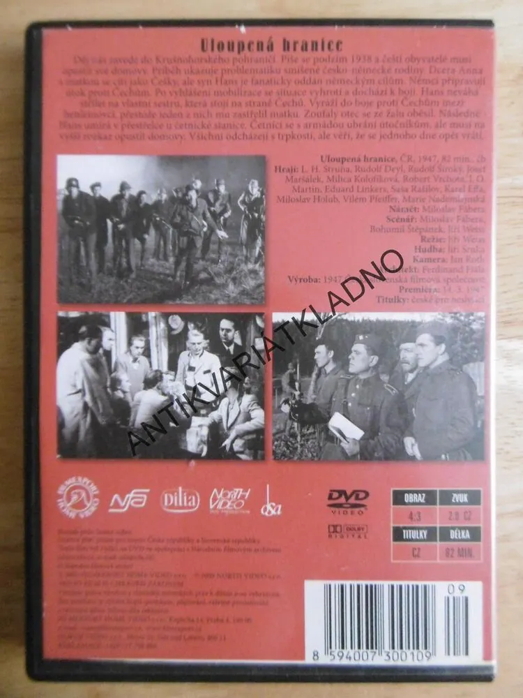 ULOUPENÁ HRANICE, DVD FILM 