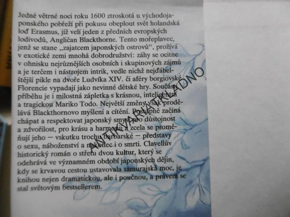 ŠÓGUN, 1-3, JAMES CLAVELL, JAPONSKO, HISTORIE, **an