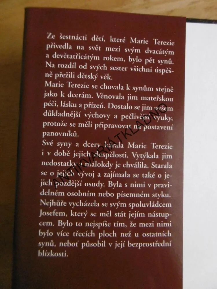 SYNOVÉ MARIE TEREZIE, FRIEDRICH WEISSENSTEINER, **an
