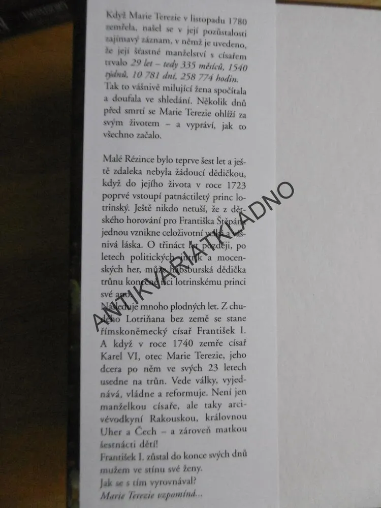 MARIE TEREZIE, MEZI TRŮNEM A LÁSKOU, GABRIELE MARIE CRISTENOVÁ, **an