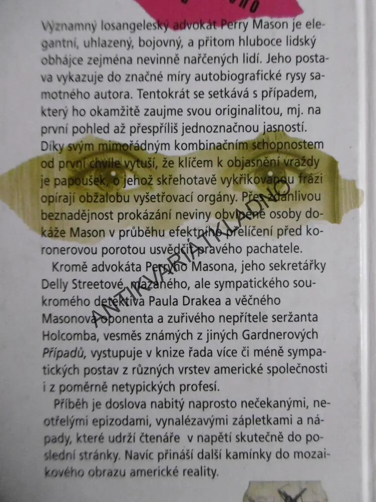 PŘÍPAD KŘIVOPŘÍSEŽNÉHO PAPOUŠKA, E.S. GARDNER, **an