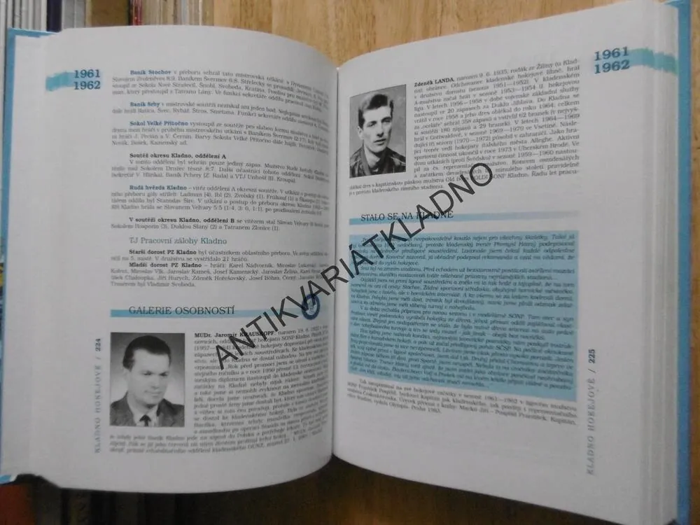 KLADNO HOKEJOVÉ, JOSEF JÁGR, MIROSLAV OLIVERIUS, 80 LET HOKEJE 1924-2004, HOKEJ, AUTOGRAM JAROMÍR JÁGR, **an