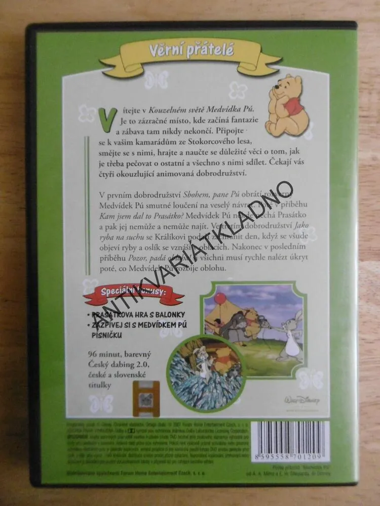 KOUZELNÝ SVĚT MEDVÍDKA PÚ, VĚRNÍ PŘÁTELÉ, MEDVÍDEK PÚ. DVD FILM