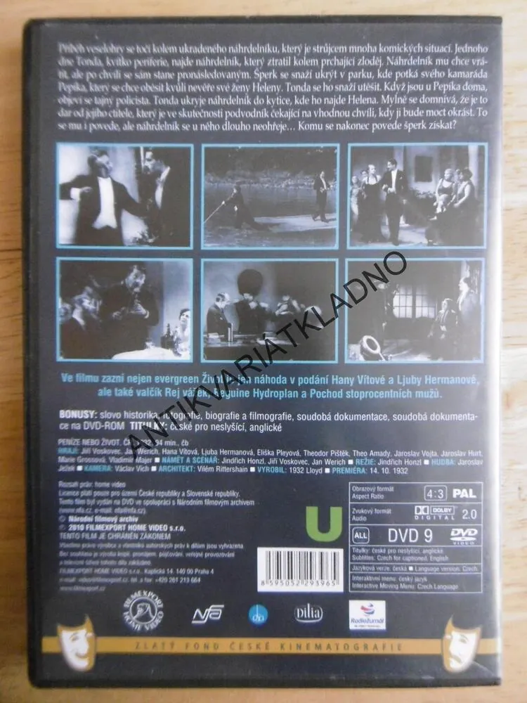 PENÍZE NEBO ŽIVOT, DVD FILM