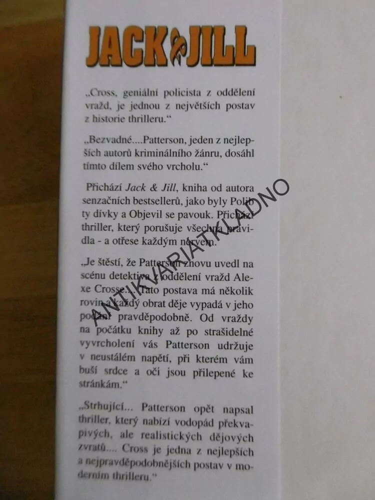 JACK A JILL, JAMES PATTERSON, **an