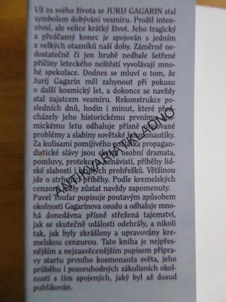 VZESTUP A PÁD JURIJE GAGARINA, PAVEL TOUFAR, **an