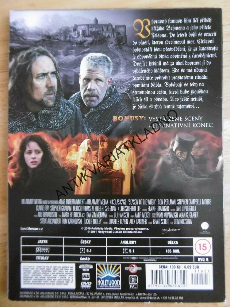HON NA ČARODĚJNICE, NICOLAS CAGE, DVD FILM