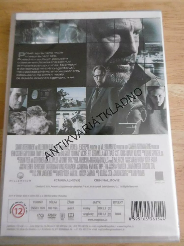 CRIMINAL,V HLAVĚ ZLOČINCE, DVD FILM
