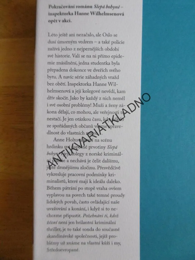 POŽEHNÁNI TI, KDOŽ ŽÍZNÍ, ANNE HOLTOVÁ, **an