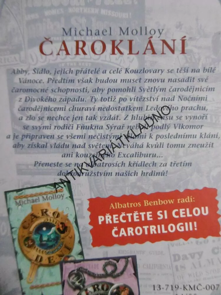ČARO KLÁNÍ MICHAEL MOLLOY, **an