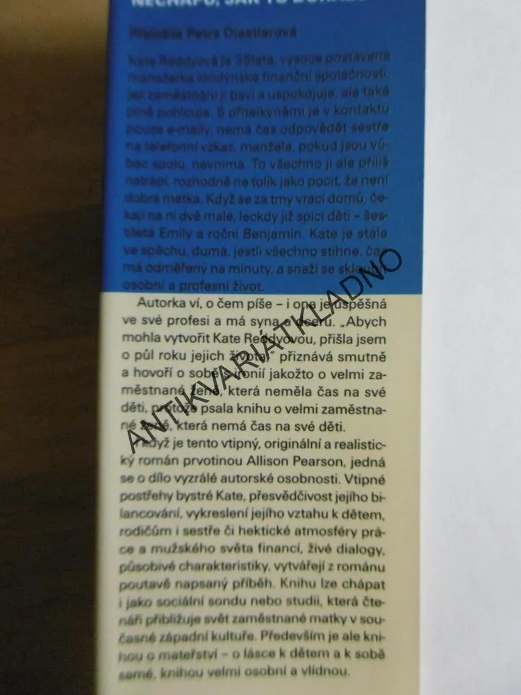 NECHÁPU, JAK TO DOKÁŽE, ALLISON PEARSON, **an